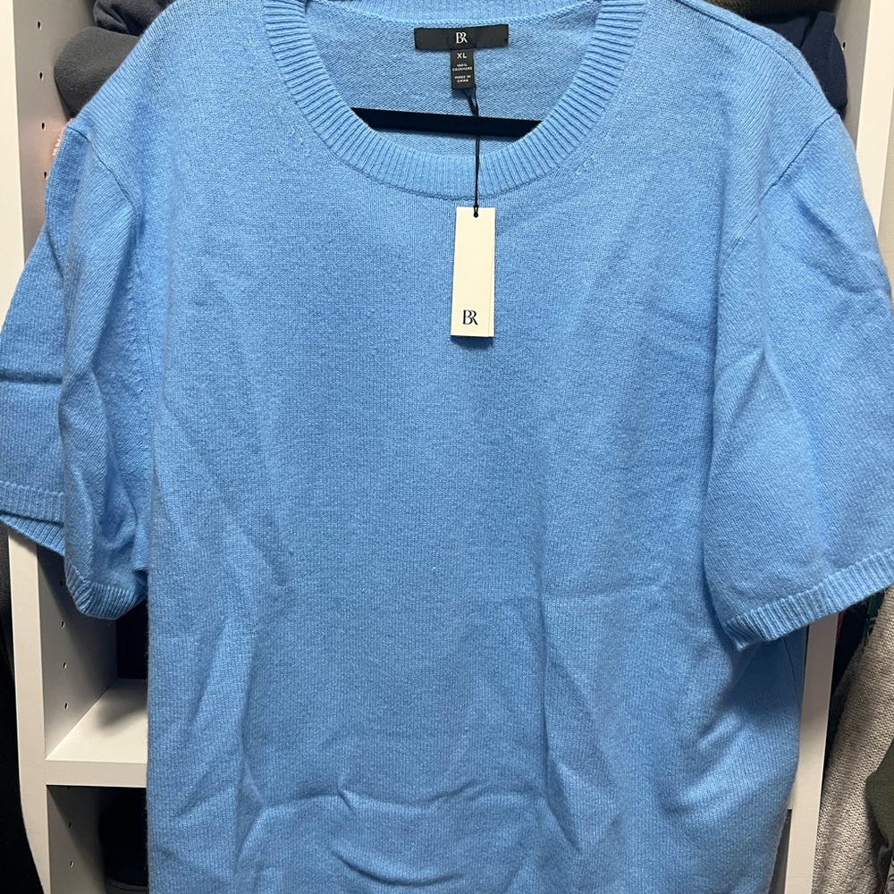 Banana Republic Cashmere Blue Knit Sweater NWT